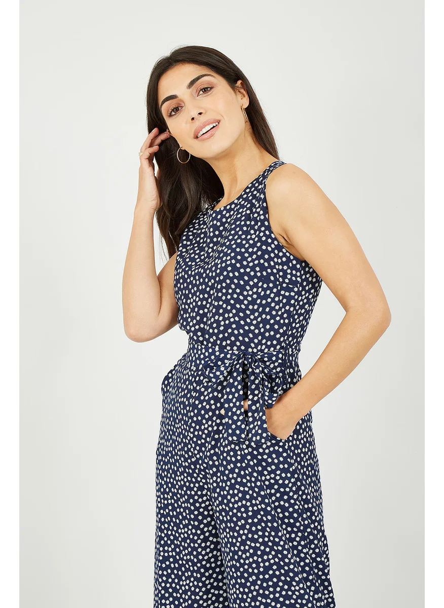 MELA LONDON Ditsy Daisy Sleeveless Culotte Jumpsuit