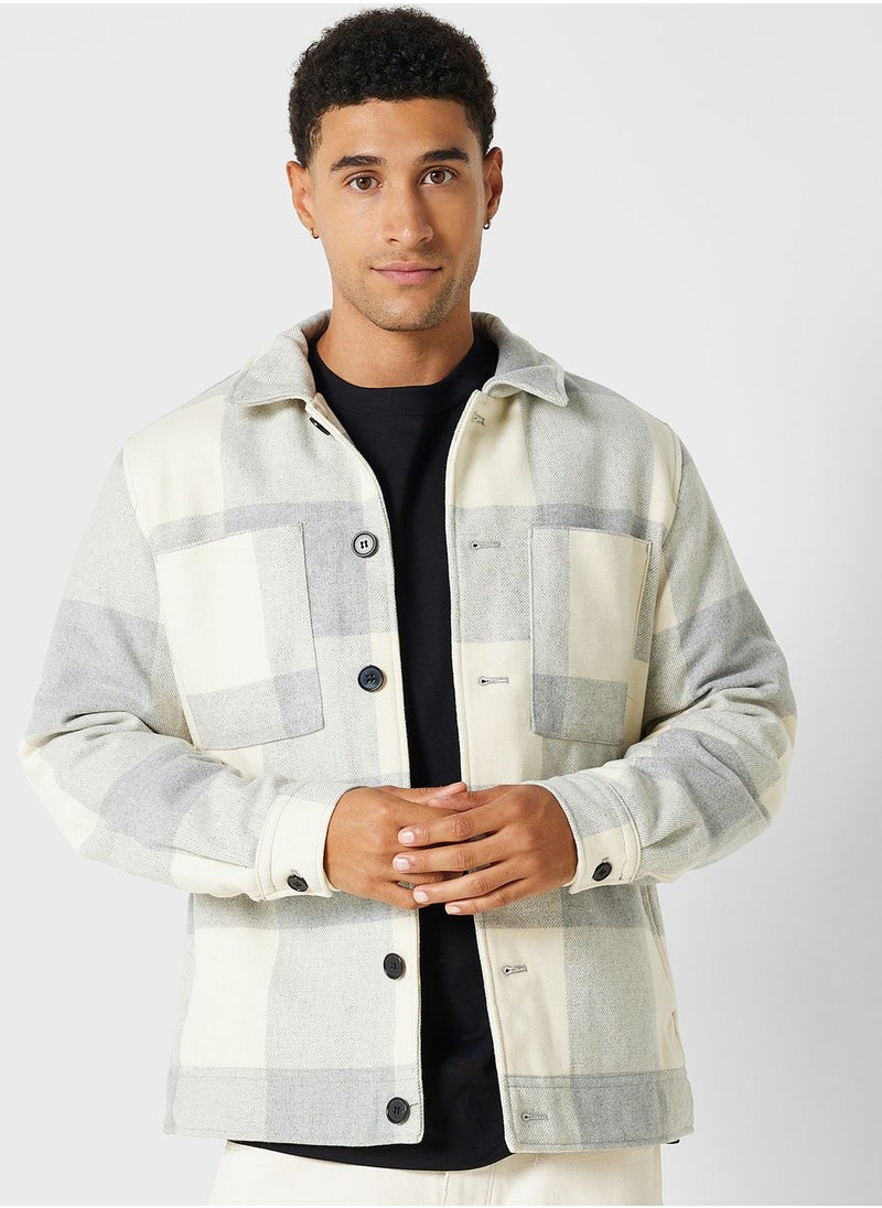 JACK & JONES - Check Regular Fit Shacket - Image 1