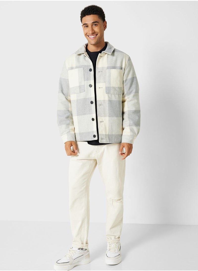 JACK & JONES - Check Regular Fit Shacket - Image 1