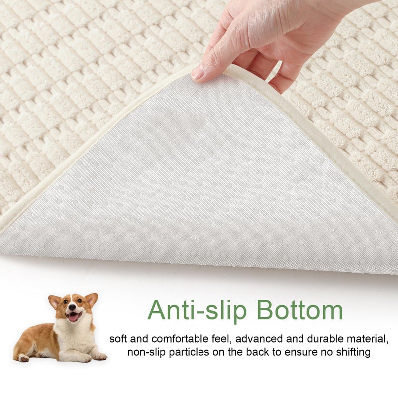 Sinotalent Washable Pee Pads for Dogs, Reusable Puppy Pads Dog Pads, Non-Slip Dog Pee Pads, Leak-Proof Pet Pee Pads Wee Wee Pads for Dogs. (Cream White, 18"x24"(Pack of 2)) - Image 2