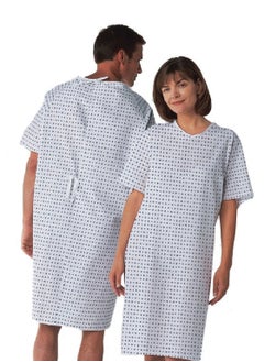International Uniform L.L.C Unisex Patient Gown Back Ties, Easy Care, Machine Washable  - Image 2