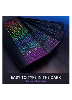 Aookay Wireless Keyboard and Mouse RGB Backlit- 2.4G Rechargeable Keyboard Full-Size with Phone/Tablet Holder, Silent Ergonomic Wireless Keyboard Mouse Combo for Computer, PC, Laptop  - Image 2