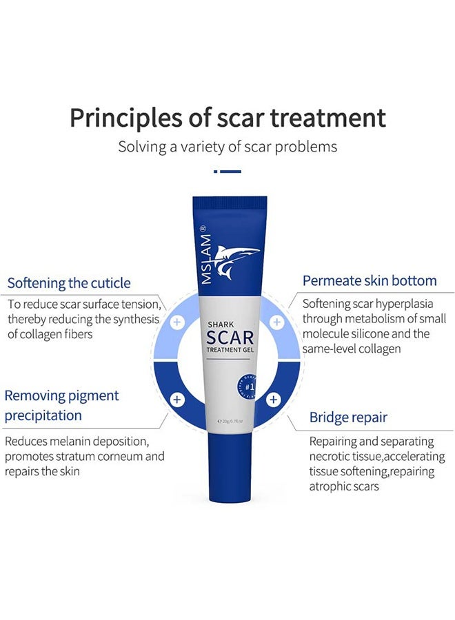 MSLAM Scar Treatment Gel，Scar removal cream, scar repair cream, remove scar stretch marks, relieve and burn repair acne marks (20g) - Image 3