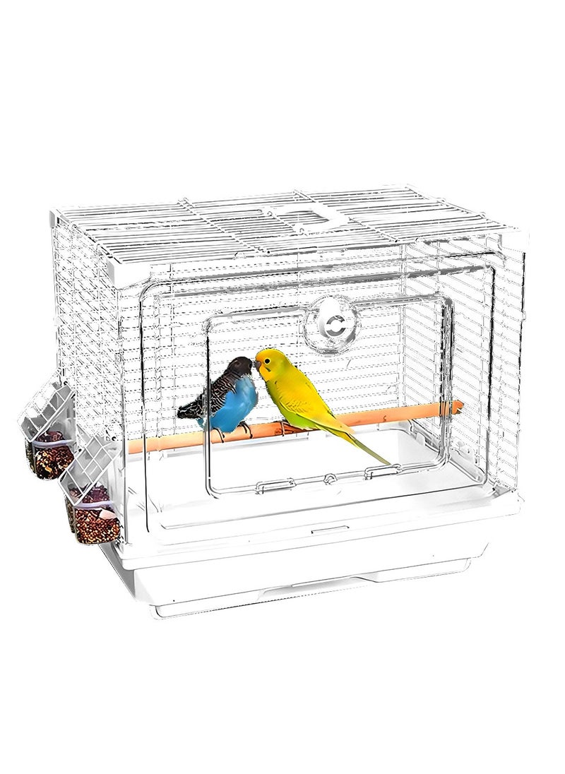 Kidle Acrylic Bird Cage Bird House Parrot Cage Breathable Lightweight Parrot Cage for Small Birds  - Image 1