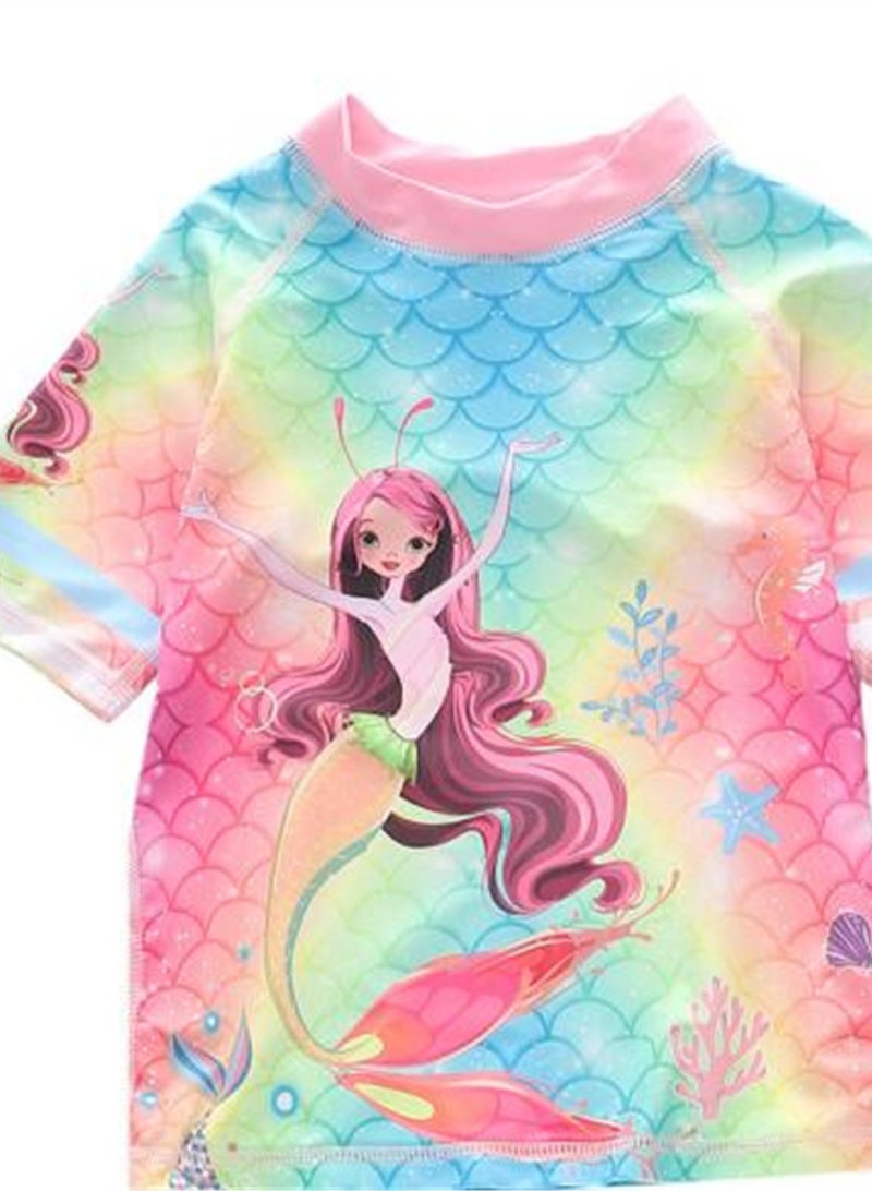 3pcs children's swimsuit girls skirt swimsuit cartoon sports swimsuit - Image 3