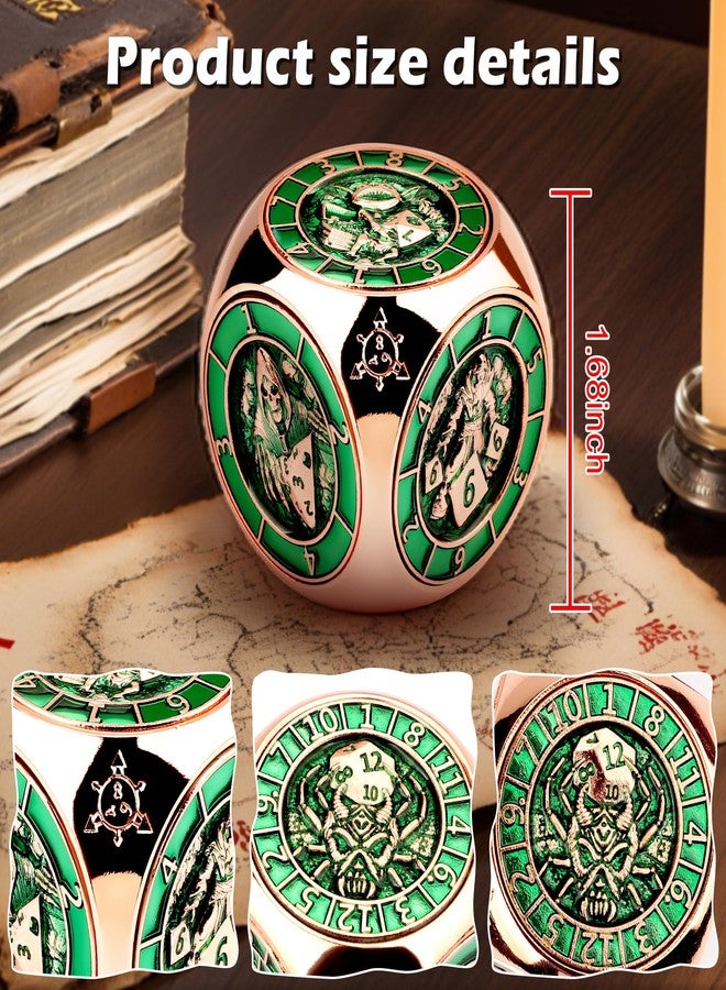 HTSHO DND Dice Spinner, 7 in 1 DND Spinner Dice for Dungeons and Dragons, D and D Dice for MTG RPG D&D (Green) - Image 2