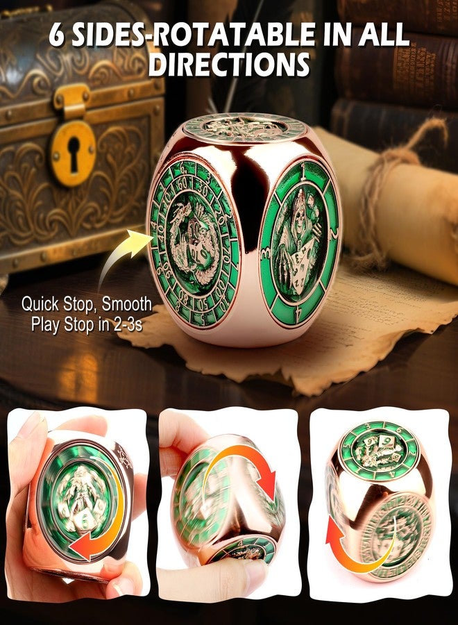 HTSHO DND Dice Spinner, 7 in 1 DND Spinner Dice for Dungeons and Dragons, D and D Dice for MTG RPG D&D (Green) - Image 3
