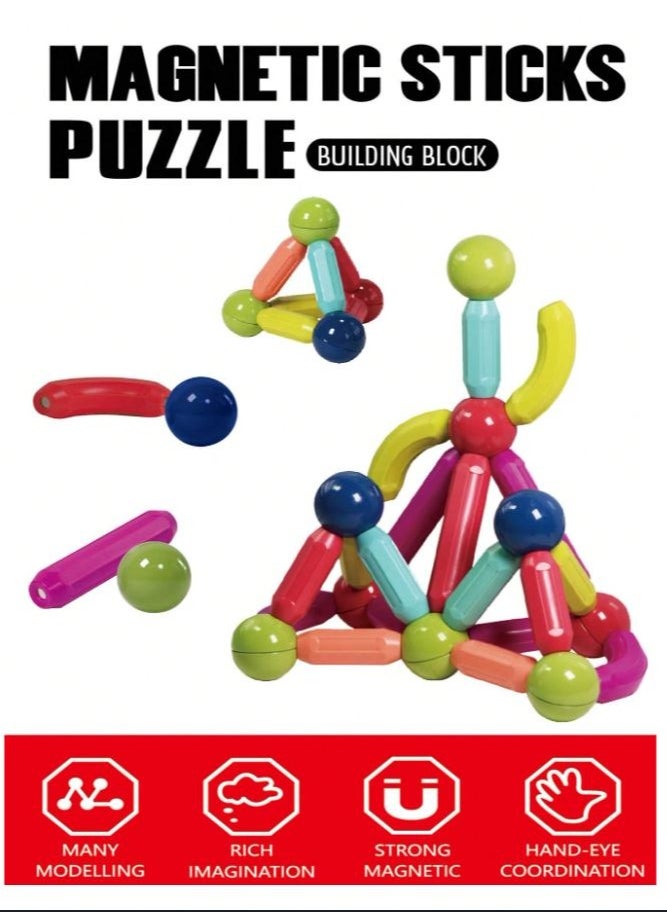 25pcs Geometric Shape Magnetic Building Blocks Toy  - Image 1
