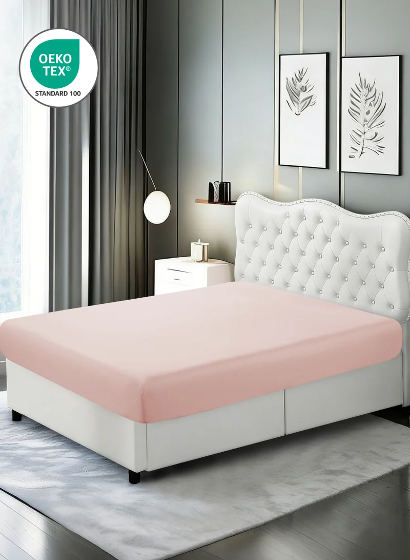 Donetella Bedding Fitted Sheet 3-Pcs King Size Solid Bed Sheet Set Fits(180x200CM) With Pillowcases And 35 CM Extra Deep Brushed Microfiber Bed Sheet