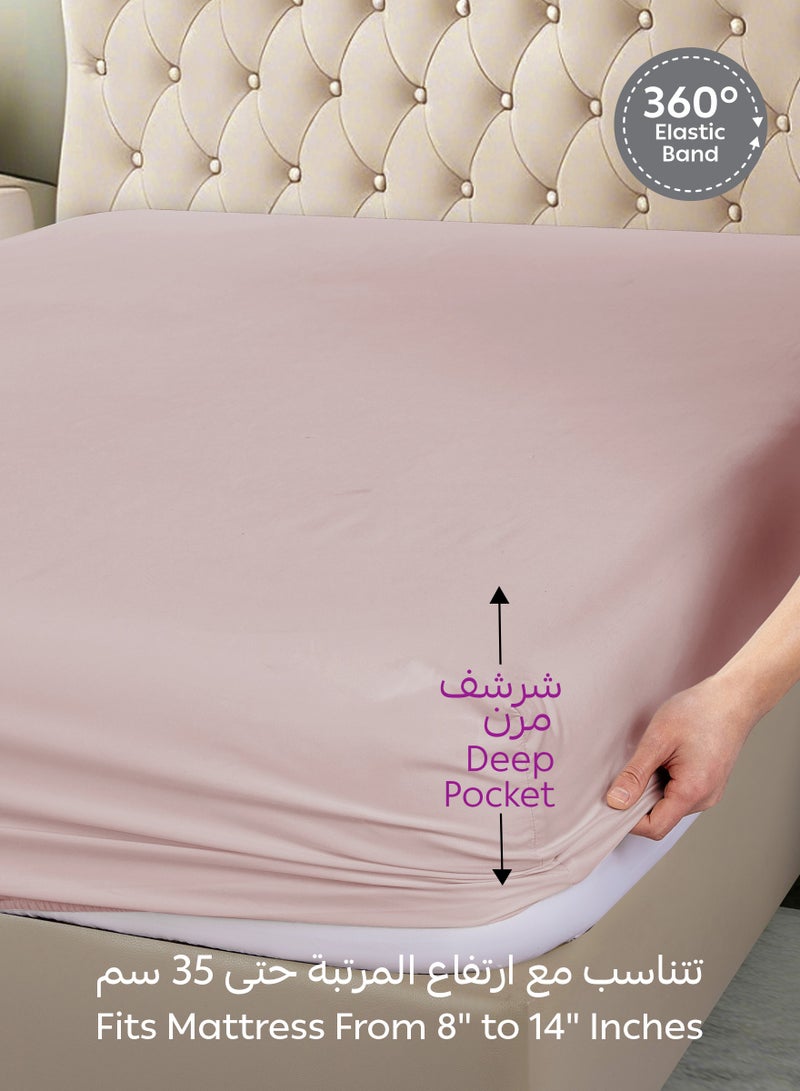 دوناتيلا الفراش المجهزة ورقة 3 قطعة الملك الحجم الصلبة غطاء سرير مجموعة يناسب (180 * 200 سنتيمتر) مع سادات و 35 سنتيمتر اضافية عميق نحى ستوكات غطاء سرير - Image 5