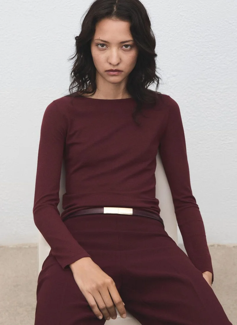 MANGO Long-sleeved fine-knit sweater
