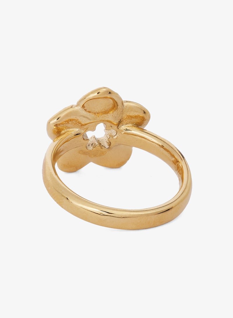 GUESS 14mm Pave Flower Mini Ring - Image 3