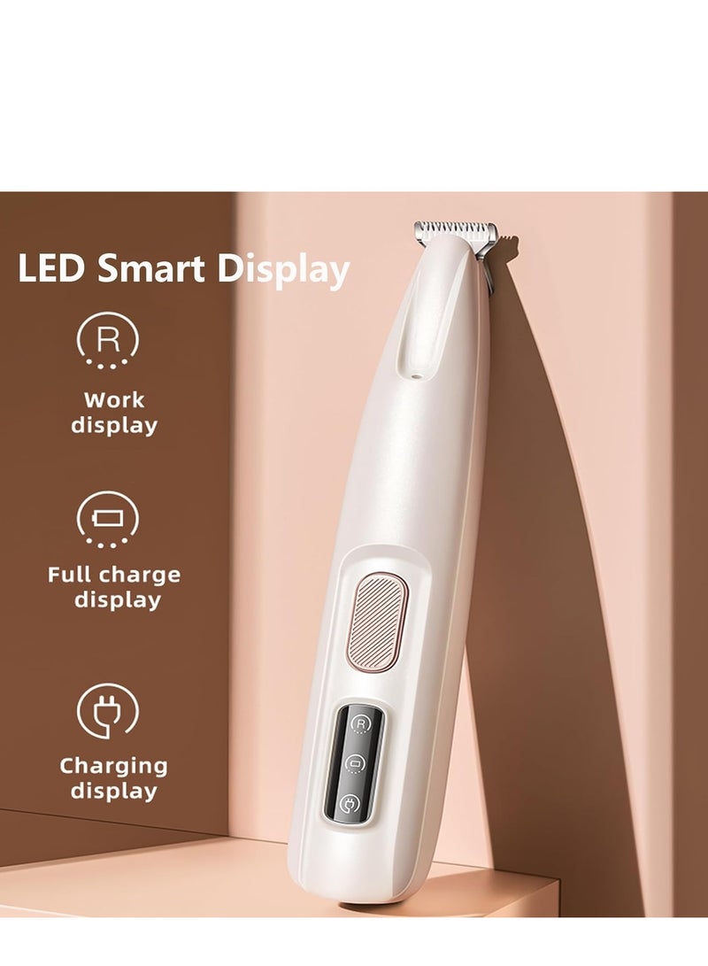 Clippers for Grooming, Dog Paw Trimmer with LED, Cordless 2 Speed Rechargeable Electric Low Noise Shaver Ceramic Blade for Hair Around Face, Claws Eyes Ears Rump - Image 2