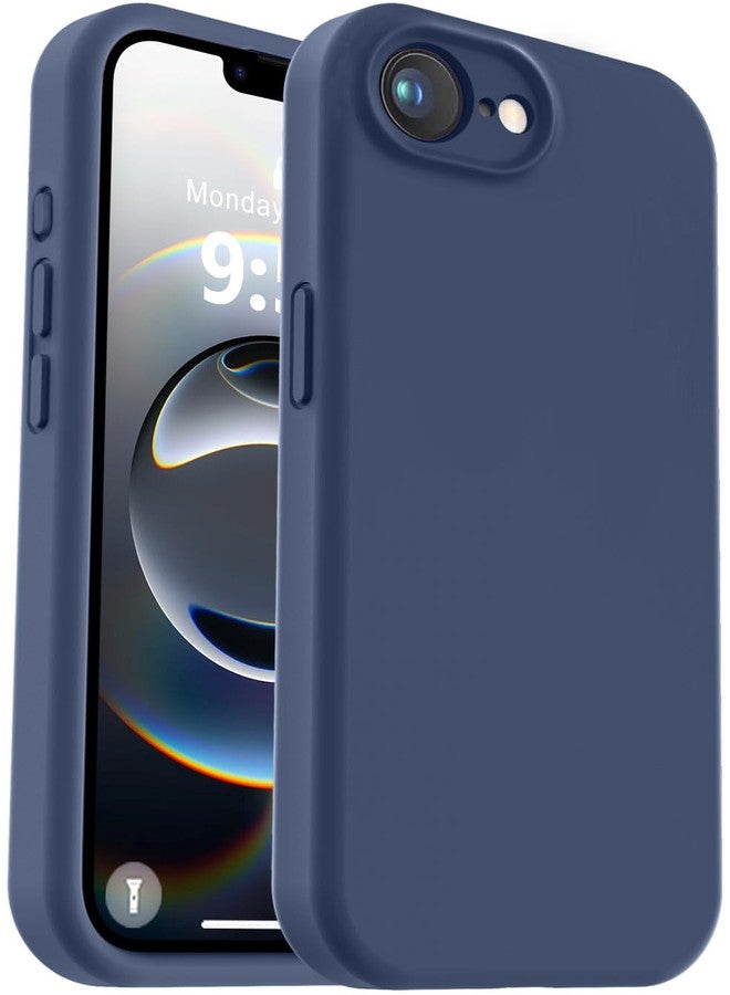 Vooii Compatible with iPhone 16e Case, Liquid Silicone Upgrade [Camera Protection] [Soft Anti-Scratch Microfiber Lining] Shockproof Phone Case for iPhone 16e 6.1 inch - Navy Blue - Image 1