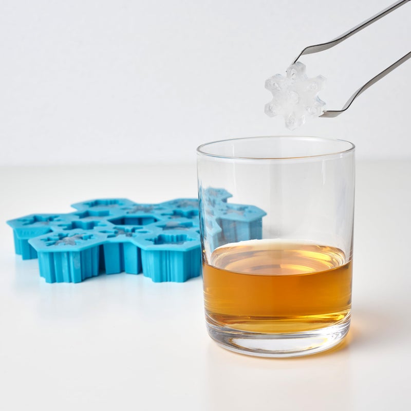 True Zoo TrueZoo Snowflake Silicone Ice Cube Tray, Flexible Ice Mold for Whiskey, Cocktails, Jello Shots, Chocolates, Desserts, Crafts, Frozen Treats, Kitchen & Home Bar Gifts, Set of 1, Blue - Image 5