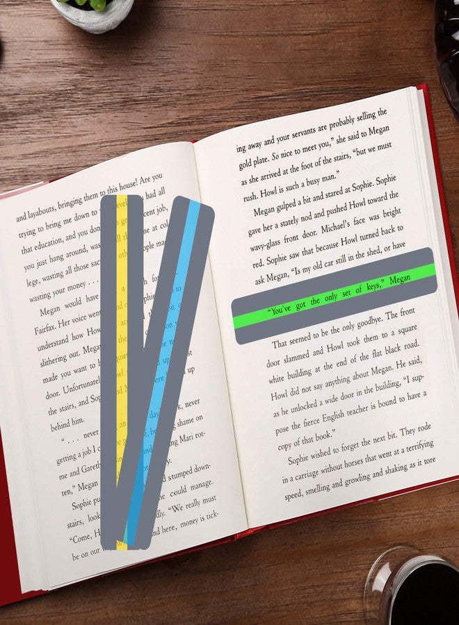 Heetobcos Guided Reading Strips/Colored Overlay/Highlight Strips/Highlighter/Bookmark/Assorted Colors Help with Dyslexia for Children and Teacher Supply Assistant (8 Pack) - Image 5