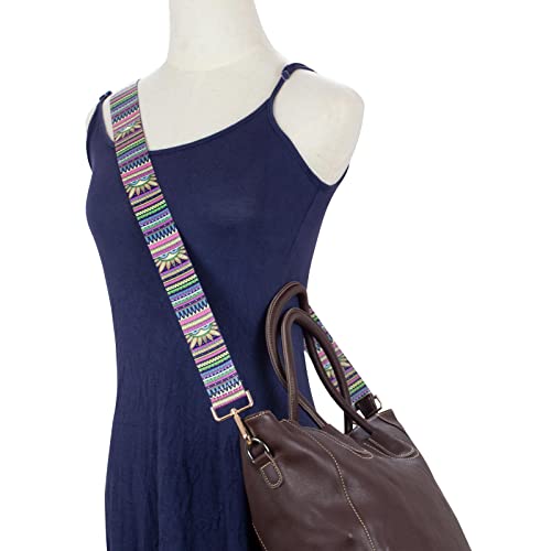 ZANQANO Crossbody Strap for Purses Replacement Adjustable Guitar Multicolor Style Handbag Straps (Boho Multicolor) - Image 2
