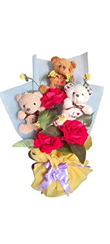 Flute Rey Teddy Bouquet with Sorry Card  - Image 2