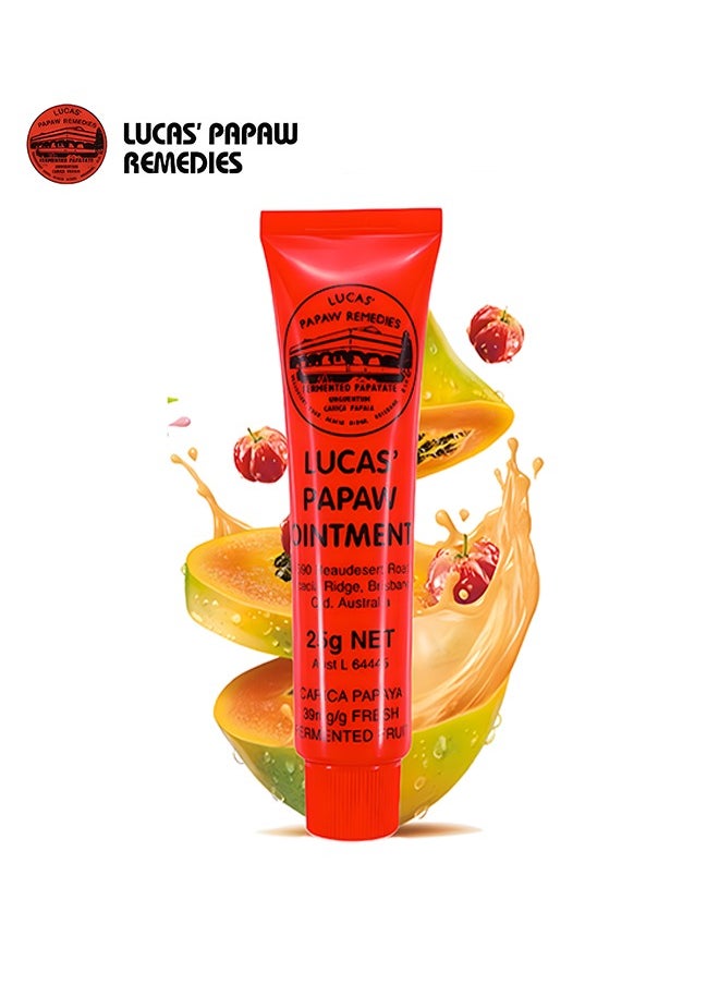 Lucas Papaw Papaw Ointment Lip Applicator 25grams, Rich In Papaw and Avocado Extracts, Improve Dry Skin, Prevent Dryness and Peeling, Multi-Purpose Balm For Hydrating Lip/Skin/Cuticles/Nails/Beauty Finishing  - Image 1