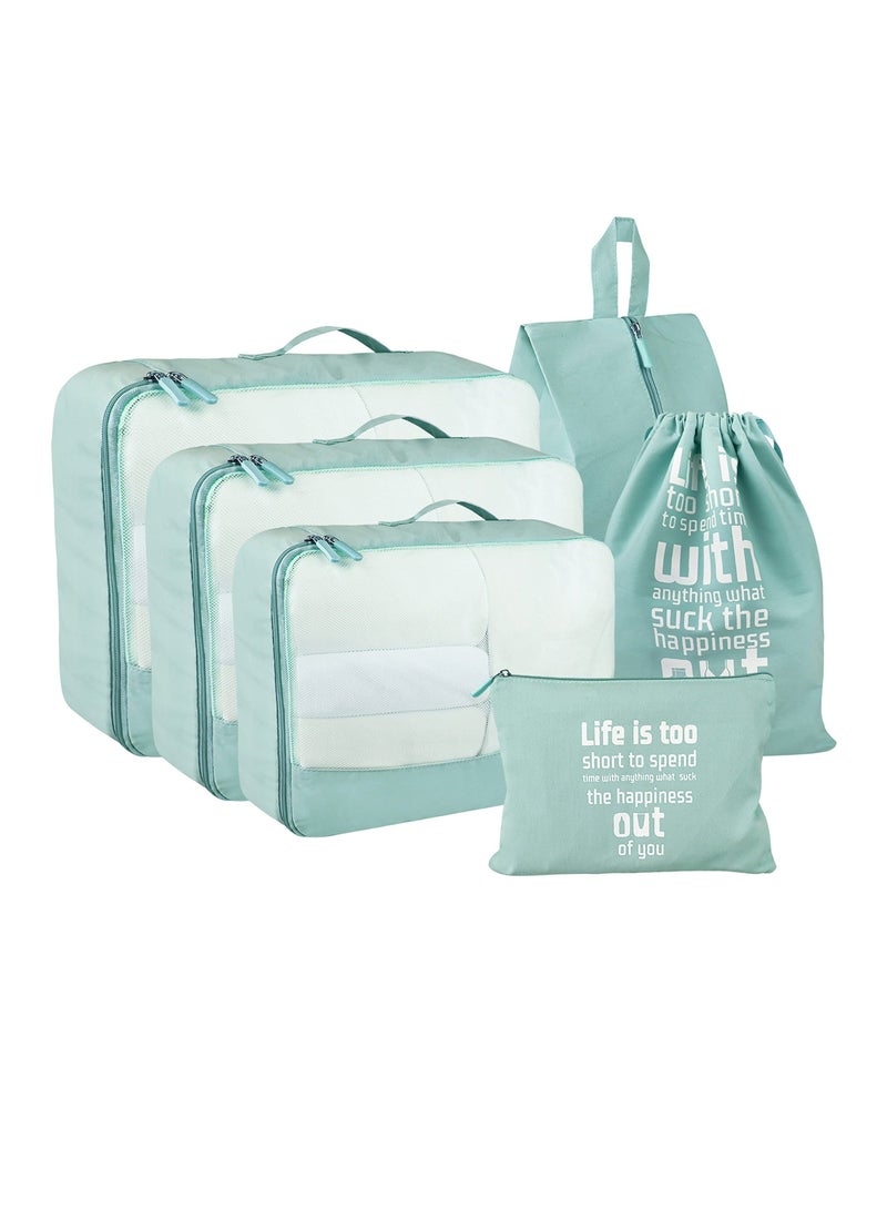 واي آند دي SYOSI 6 Pcs Packing Cubes for Travel, Travel Organizers Suitcases, Large Capacity Luggage includes Storage Bags, Convenient Duffle Bags Lovers - Image 1