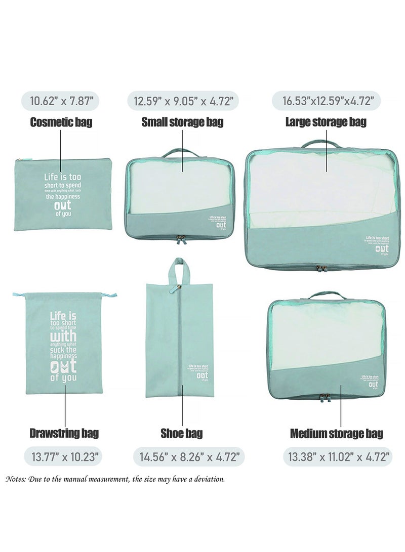 واي آند دي SYOSI 6 Pcs Packing Cubes for Travel, Travel Organizers Suitcases, Large Capacity Luggage includes Storage Bags, Convenient Duffle Bags Lovers - Image 2