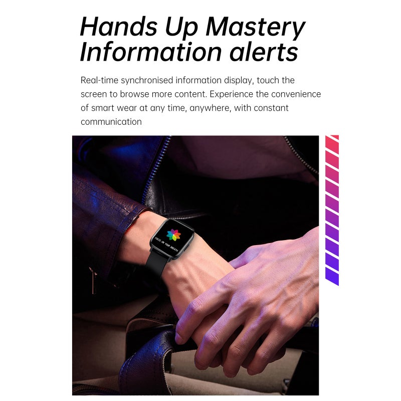 I20M Smart Bracelet Sports Watch 1.69'' Full-touch Screen BT Call Health Monitor Multiple Sports Mode Long Standby IP67 Waterproof Compatible with Android iOS - Image 4