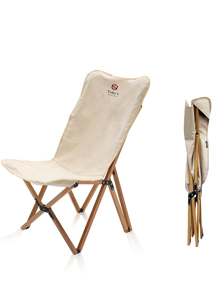 توبيز كرسي تخييم على شكل فراشة محمول جديد من توبي، مقعد قابل للطي في الهواء الطلق، كرسي خشبي صلب للتخييم، كرسي صيد السمك - Image 1