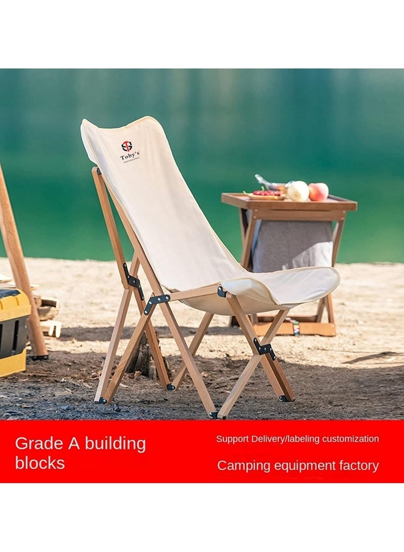 توبيز كرسي تخييم على شكل فراشة محمول جديد من توبي، مقعد قابل للطي في الهواء الطلق، كرسي خشبي صلب للتخييم، كرسي صيد السمك - Image 2