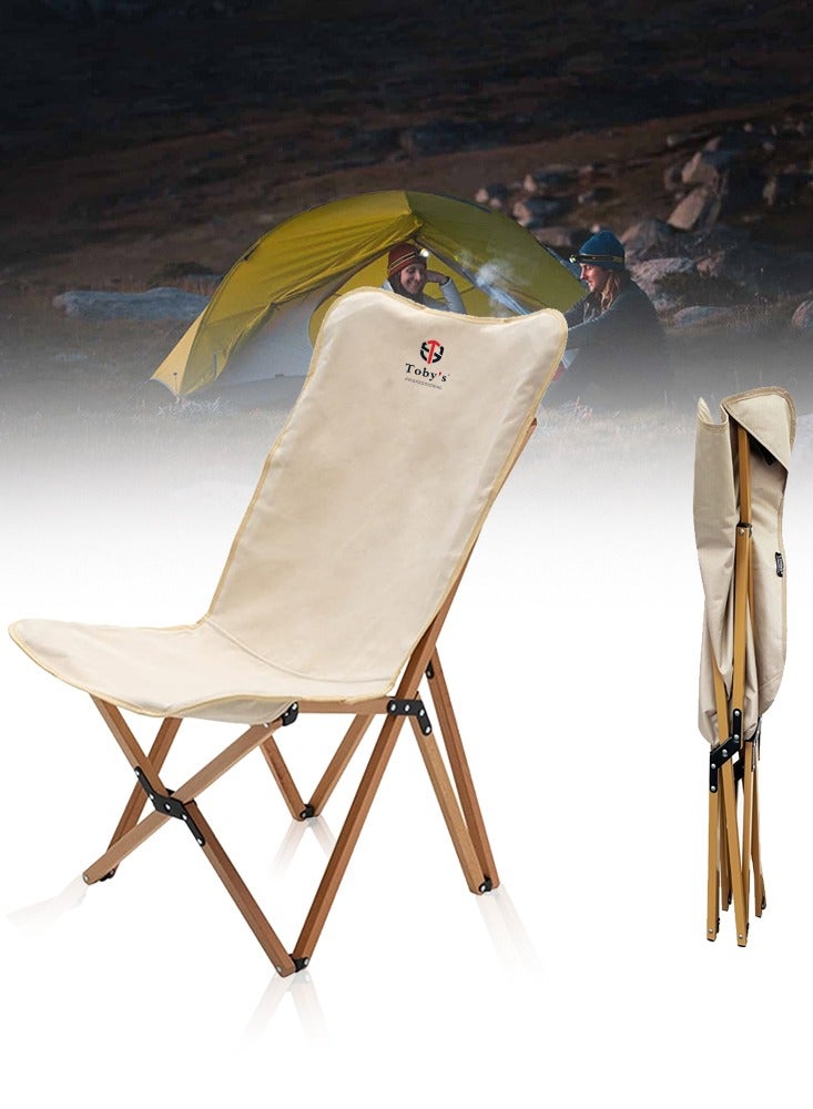 توبيز كرسي تخييم على شكل فراشة محمول جديد من توبي، مقعد قابل للطي في الهواء الطلق، كرسي خشبي صلب للتخييم، كرسي صيد السمك - Image 3