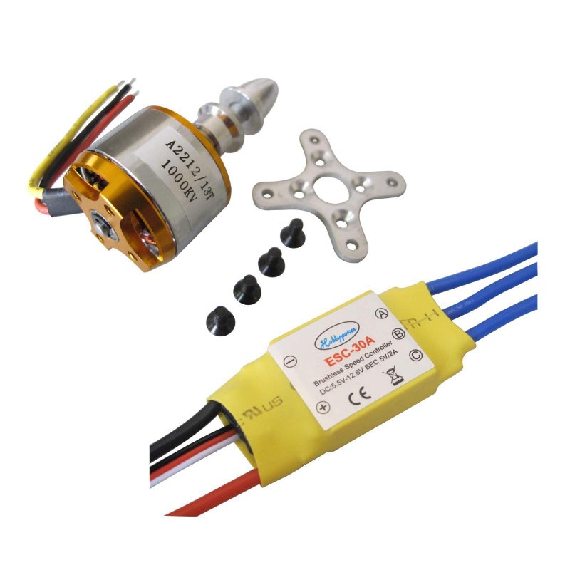 Hobbypower محرك هوببي باور A2212 1000kv بدون فرش 30a ESC لطائرة متعددة المروحيات 450 X525 كوادكوبتر - Image 2