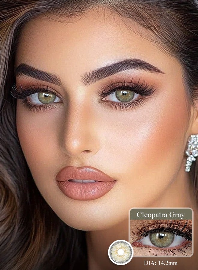 سيدة جديدة عدسات لاصقة ملونة رمادية من فريش ليدي للاستخدام السنوي - Image 1