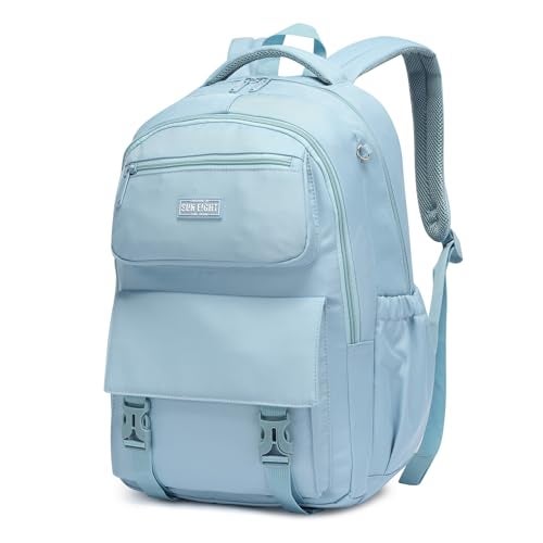 SUN EIGHT 35L Waterproof School Backpack for College,Girly Backpack Lightweight Large Capacity Travel Bag with Multi Pockets(Blue) - Image 1