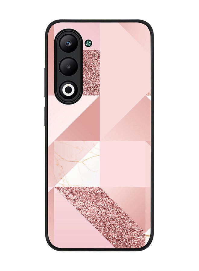 Stylizedd For Oppo A5 5G / A5 4G Case,Slim fit Camera Protection, Shockproof Thin Phone cover  - Marble Pink Geometric