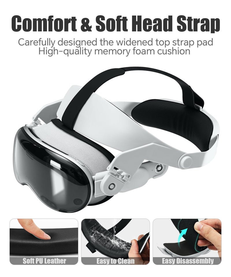 Luckam Comfort Head Strap for Vision Pro Accessories, Adjustable Elite Strap for Vision Pro Headset Replacement Accessories, Reduce Facial Stress,Soft Cushion Lightweight for Apple VR Head Strap - Image 2