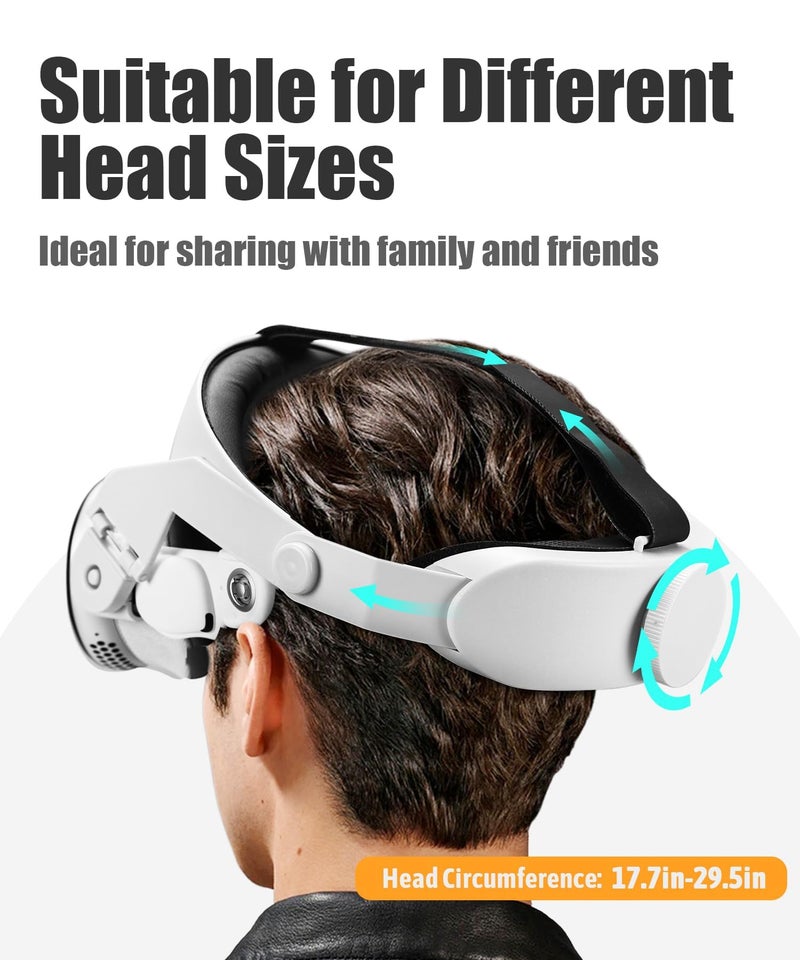 Luckam Comfort Head Strap for Vision Pro Accessories, Adjustable Elite Strap for Vision Pro Headset Replacement Accessories, Reduce Facial Stress,Soft Cushion Lightweight for Apple VR Head Strap - Image 3