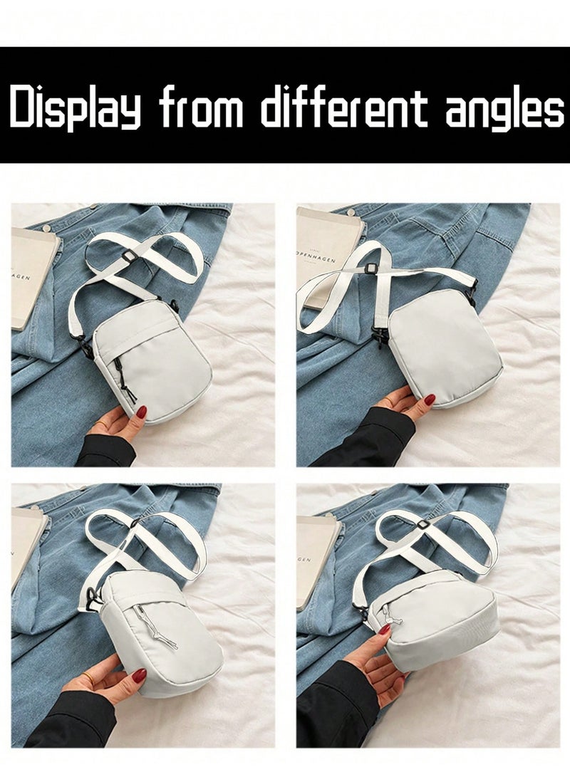 حقيبة كتف صغيرة من أوف وايت مصنوعة من القماش، حقيبة كتف يومية خفيفة الوزن - Image 5