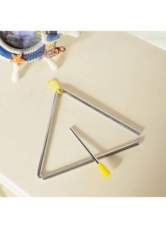 Generic Musical Steel Triangle Percussion Instrument with Striker for Adults Kids Steel Triangle Dinner Bell Small Instruments  - Image 3
