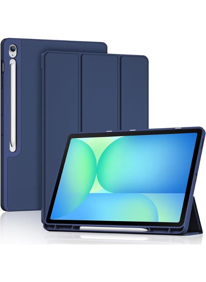 GENNEXT Samsung Galaxy Tab S10 FE+ S10 FE Plus 2025 Released 13.1 Inch Smart Cover Stand Hard Shell Auto Sleep Wake UP with Pencil Holder for Galaxy Tab S10FE+ Dark Blue - Image 1