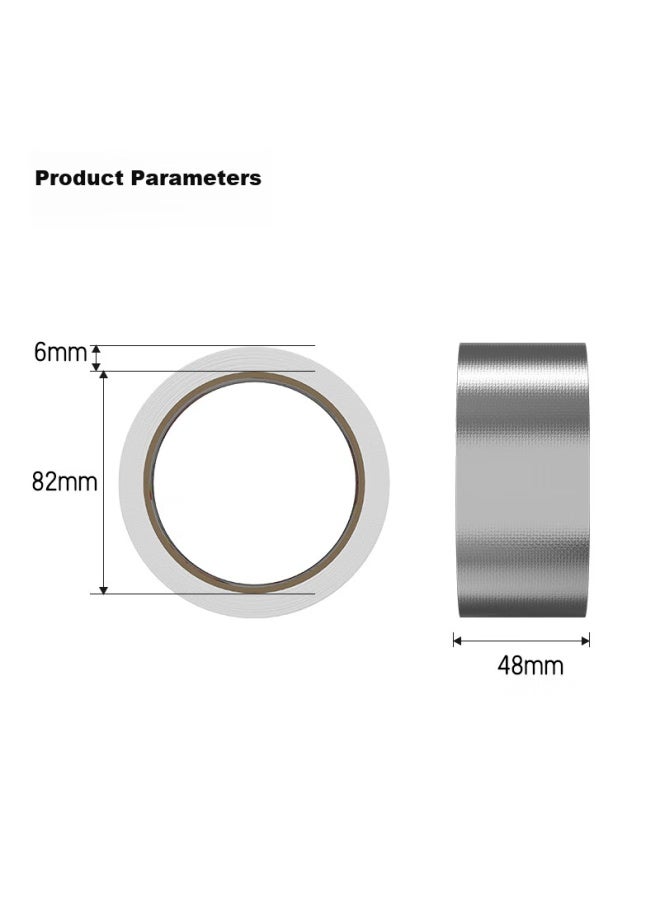 Deli Fiberglass Aluminum Foil Tape, Thickened Heat-resistant And Tear-resistant, Pipe Insulation And Sealing, 48mm*10m*150μm, Silver, 1 Roll, Jl650 - Image 5