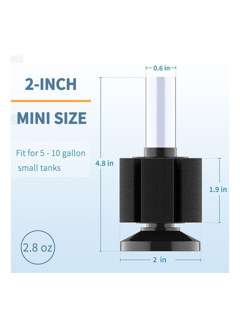 SYOSI Aquarium Fish Tank Biochemical Cotton Filter Nano Bio Sponge Filter Quiet Betta Fry Shrimp and Small Fish Foam Filter for Fish Tank Up to 10 60 Gallon Water Fairy Cotton 3 Pack  - Image 4