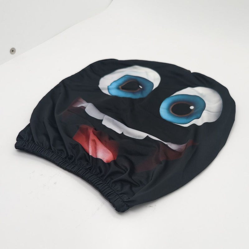 Laughing Face Print Car Headrest Cover Haha Laugh Universal Seat Pillow For All Seasons - Image 5