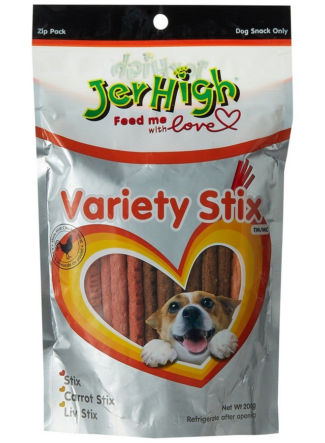 JerHigh Variety Stix Dog Treat, For small and medium dog, Stick, 200 grams - Image 1