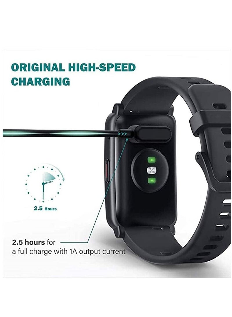 ELTRAZONE USB Charging Cable Cord Base Dock Charger Adapter Stand For Huawei Band 6 smartwatch (Black) - Image 2