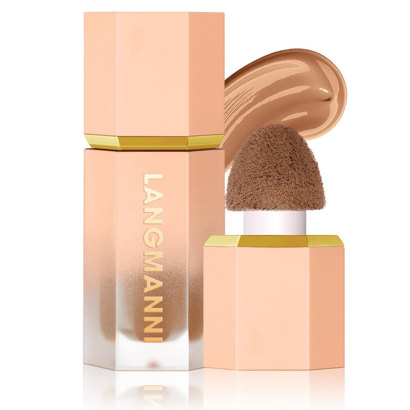 URQT Highly Pigmented Liquid Contour - Built-in Sponge Tip Sculpted Complexion Wand With Long Lasting Natural Buildable Highlighters and Bronzer (Contour+Blush+Highlighter) - Image 2