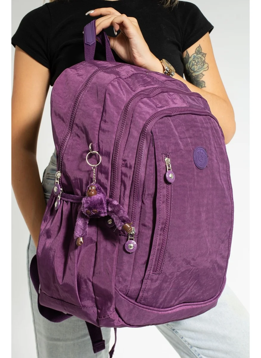 Çanta Trend Bag Trend Imported Waterproof Fabric Monkey Key Gift Mega Size Backpack School Bag