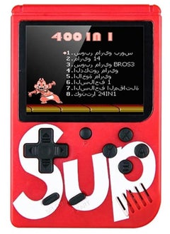 "SUP GAMEBOX 400-in-1 Classic Retro Gaming Console – Single Player (Red)"