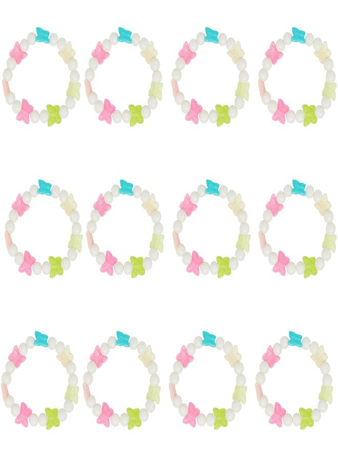 Kailash Creation Kids Girls Colorful Butterfly Cute Beaded Bracelet – Stretchable Elastic Hand Accessory for Birthday, Party & Daily_Wear Stylish | Anti Tarnish Bracelets (Butterfly, Pack of 12) - Image 1