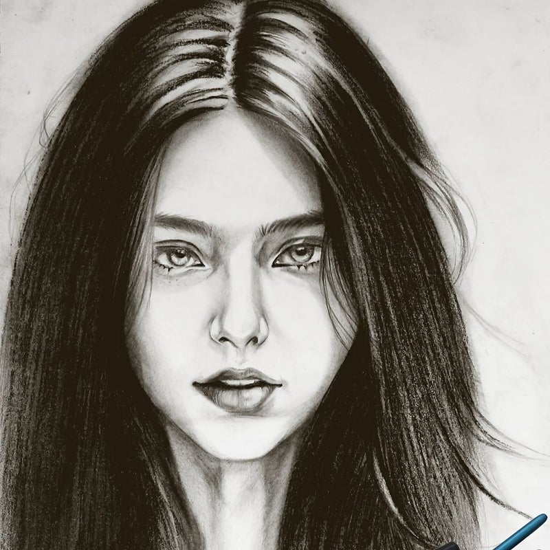 طلبات رسم بورتريه بقلم الرصاص يدوي حسب الطلب، تحويل الصور الشخصية إلى أعمال فنية، رسومات دقيقة ومفصلة، فن الجرافيت الفريد، أبيض وأسود، مقاس 7.87 × 11.81 بوصة - Image 2