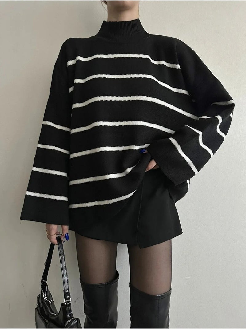 Işılda Fashion Women's Clothing Turtleneck Oversize Sweater  - Image 2