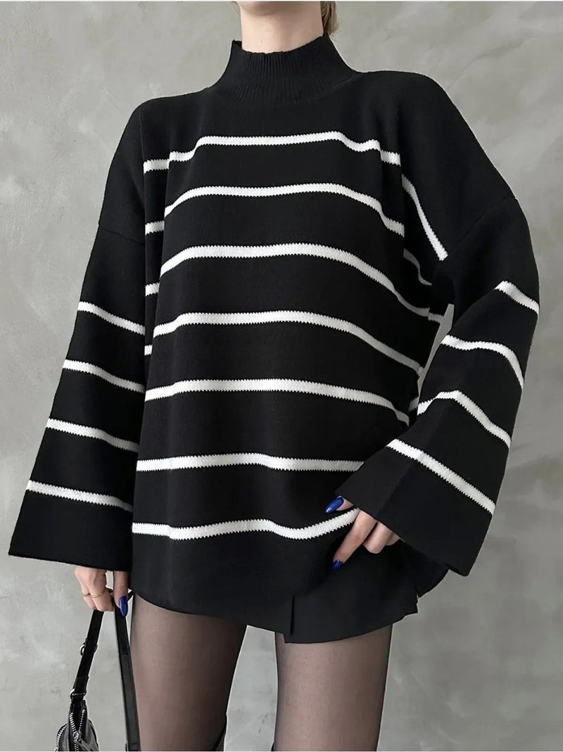 Işılda Fashion Women's Clothing Turtleneck Oversize Sweater  - Image 1